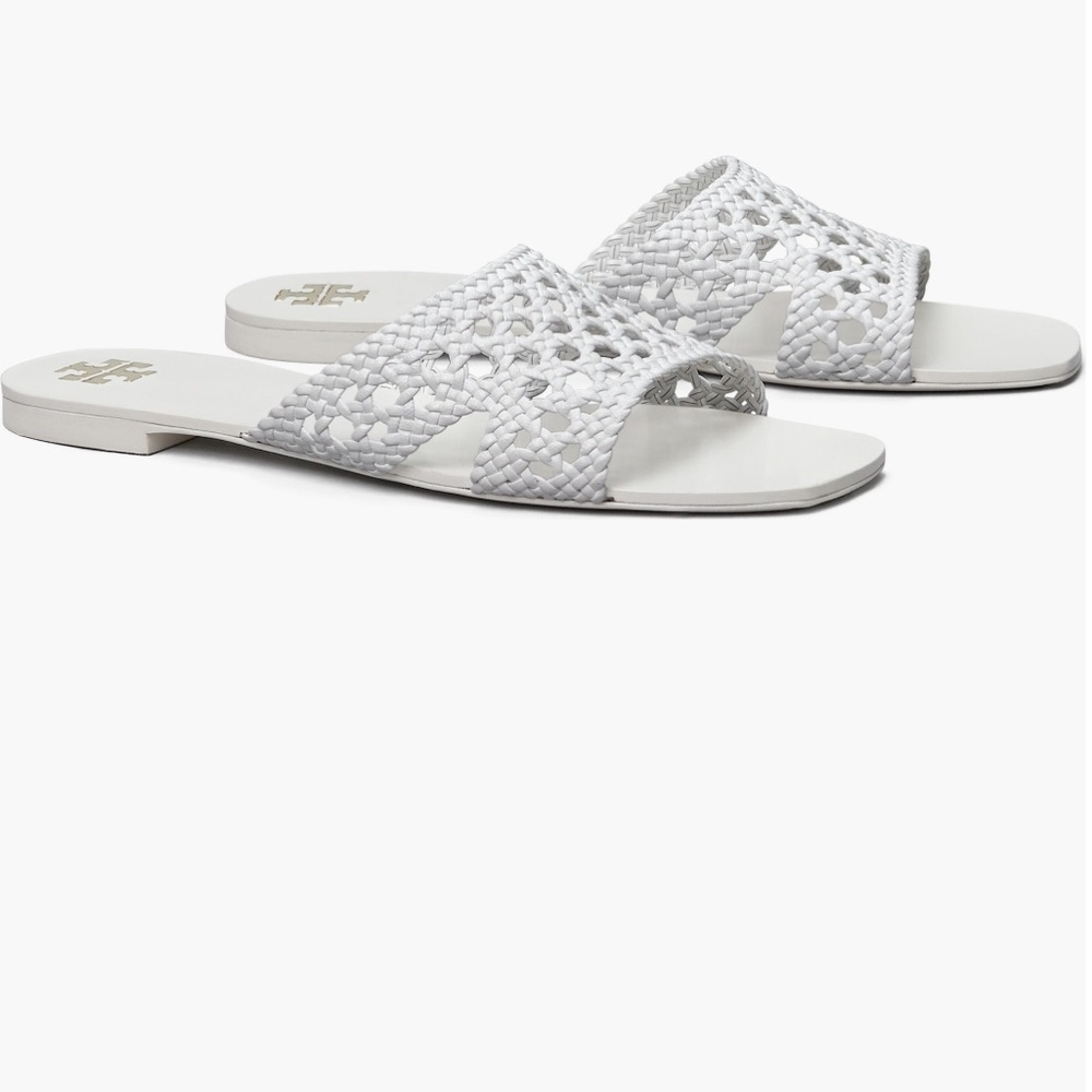 Tory Burch slide: Nordstrom Women's white woven Slide Sandals